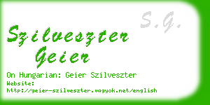 szilveszter geier business card